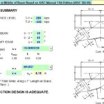 Bracing Connection Capacity At Middle Of Beam Based on AISC Manuel 13th Edition Spreadsheet
