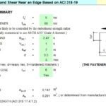 Single Fastener In Tension And Shear Near an Edge On ACI 318-19 Spreadsheet