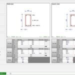 Beam Design Reinforcement middle and support span bars Spreadsheet