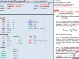 Moment And Shear Strength design Of Rectangular RC Spreadsheet