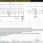 Simply Supported I Section Composite Beam Design Spreadsheet