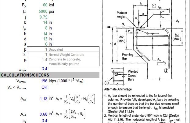 Corbel Design Via The Cantilevered Beam Design Method Spreadsheet