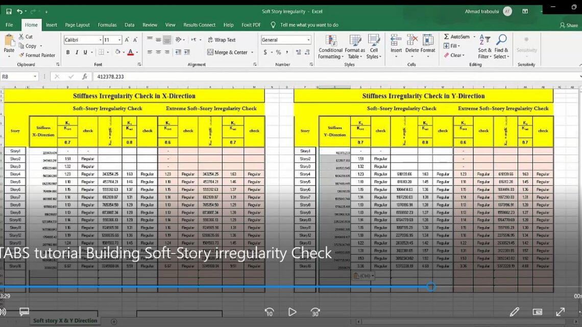 ETABS Tutorial Building Soft-Story Irregularity Check