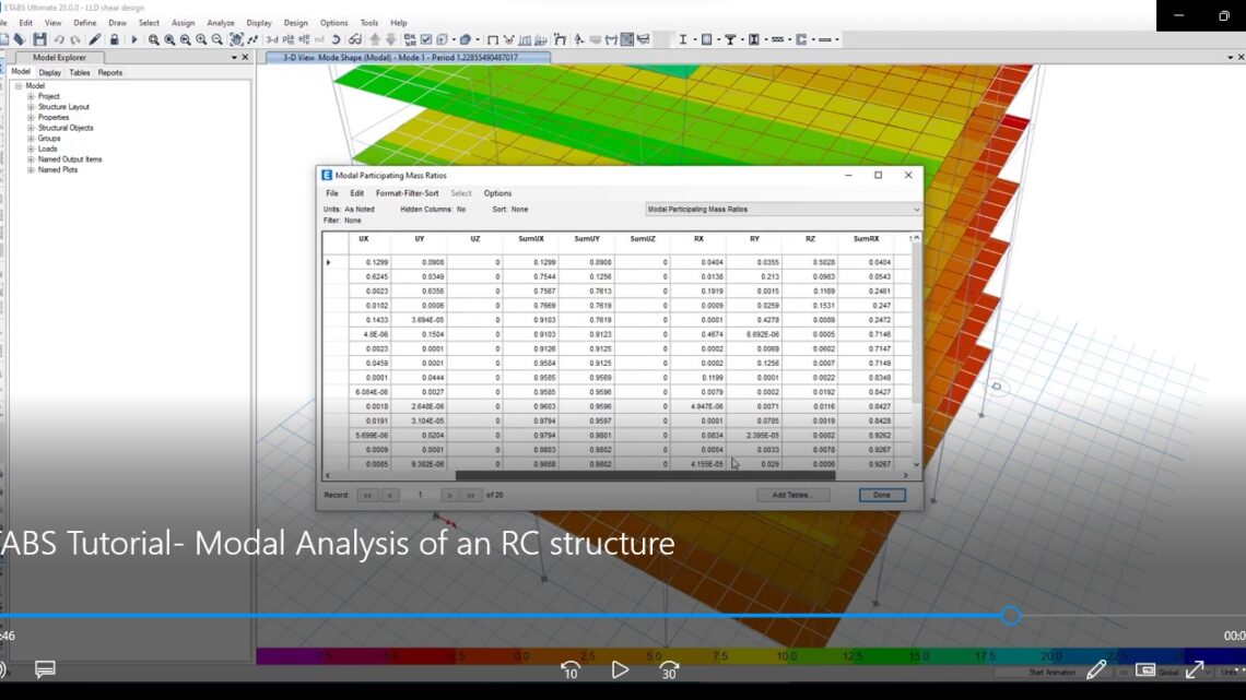 ETABS Tutorial – Modal Analysis of an RC Structure