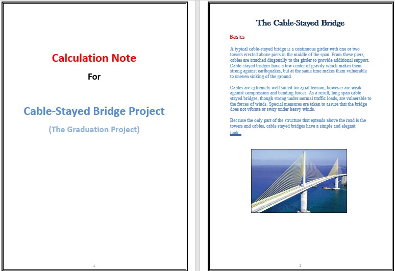 Cable-Stayed Bridge Calculation Notes