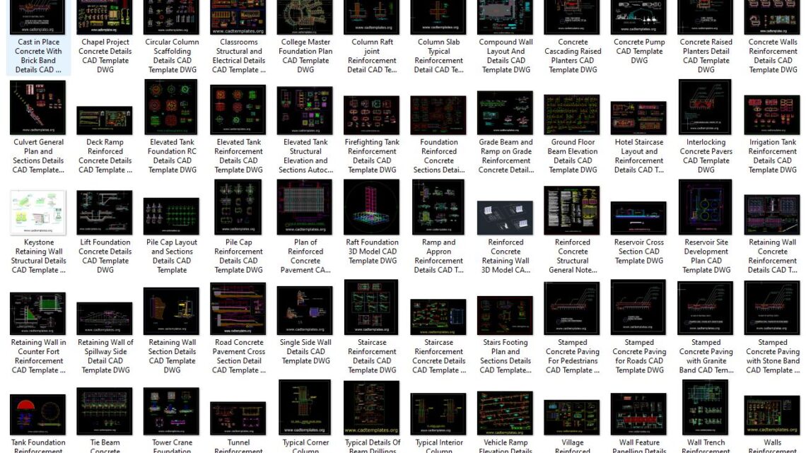 The Best Collection Of Reinforcement Concrete Autocad DWG Drawings