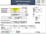 Strut Tube Connection Design Capacities Spreadsheet