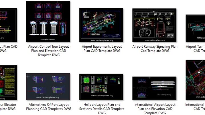 The Best Collection Of Airports Autocad DWG Templates