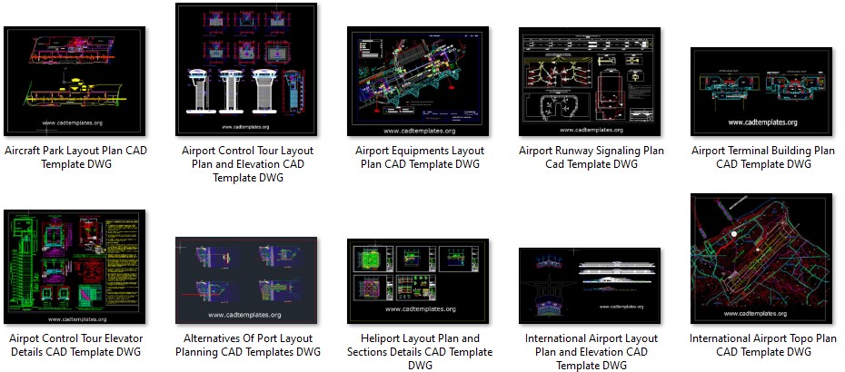 The Best Collection Of Airports Autocad DWG Templates