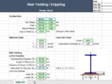 Web Yeilding and Crippling Design Spreadsheet