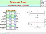 Staircase Tread Properties And Design Capacities Spreadsheet