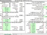 RC Beam Design and Calculation to BS8110 Spreadsheet