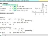 Flexure Capacity for Z-Profile Tread and Riser Based on AISC Spreadsheet