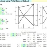 X Braced Frame Analysis Using Finite Element Method Spreadsheet