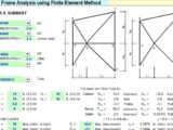 X Braced Frame Analysis Using Finite Element Method Spreadsheet